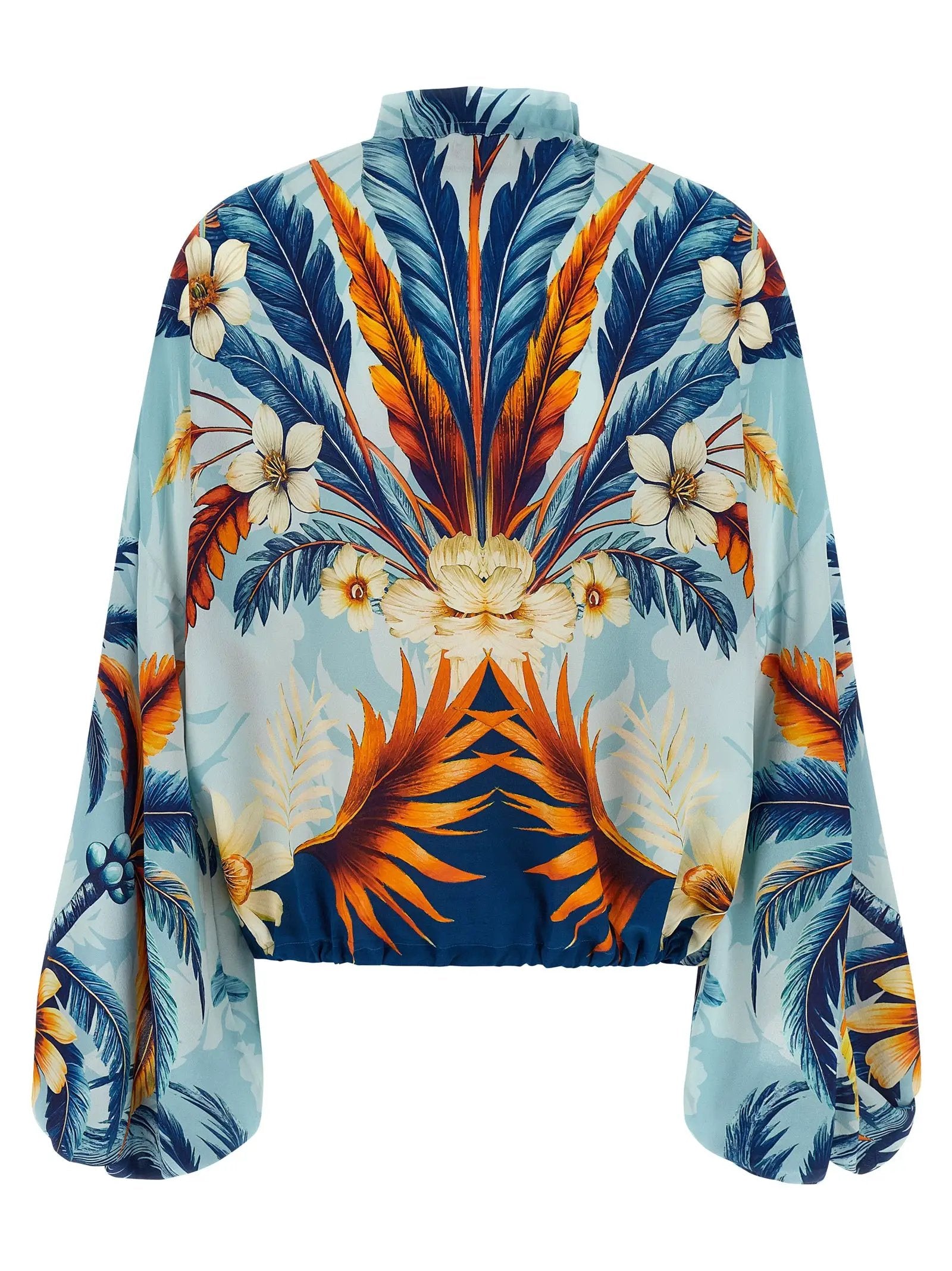 F.R.S. - FOR RESTLESS SLEEPERS Blue Silk Blouse