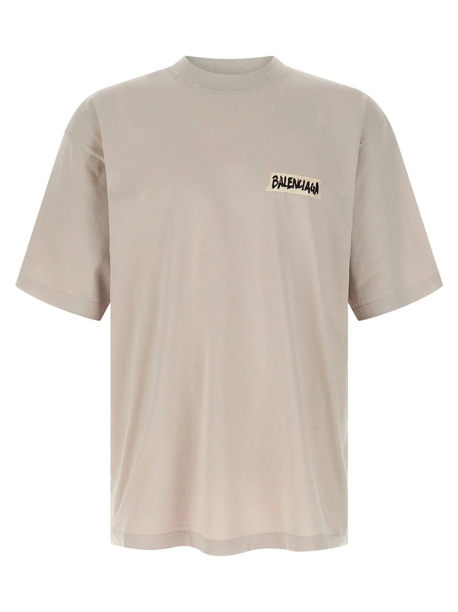 Balenciaga Gray Cotton T-Shirt