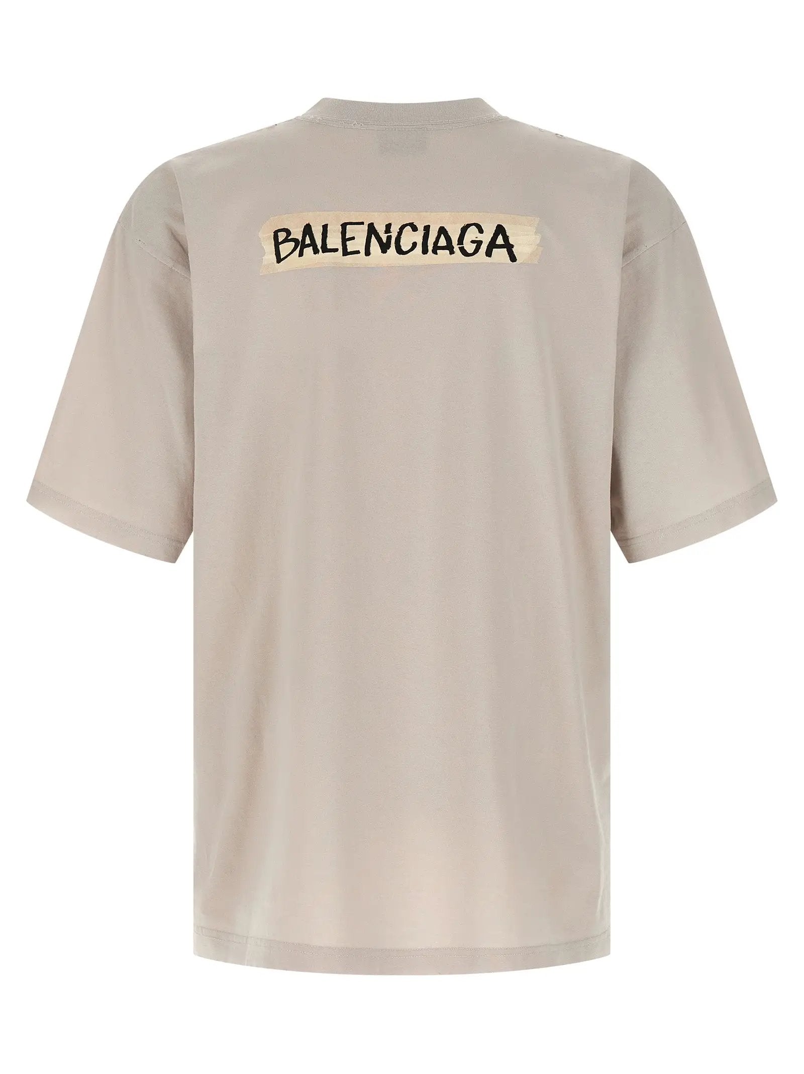 Balenciaga Gray Cotton T-Shirt