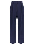 Blazé Milano Blue Linen Casual Pants