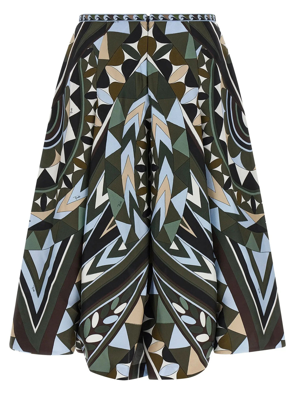 Emilio Pucci Multicolor Silk Midi Skirt