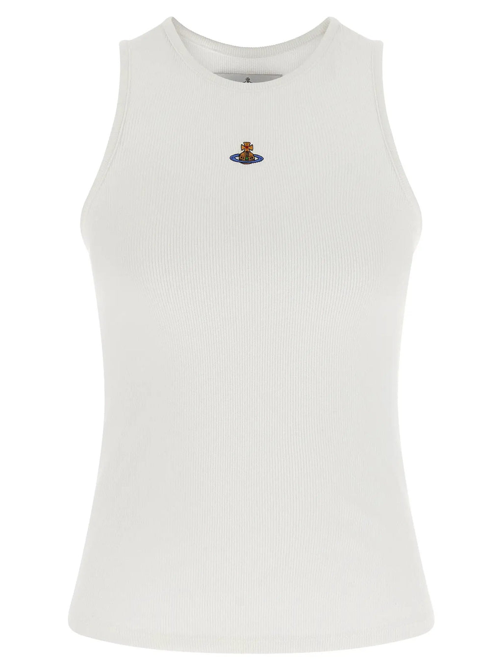 Vivienne Westwood White Cotton Sleeveles T-Shirt