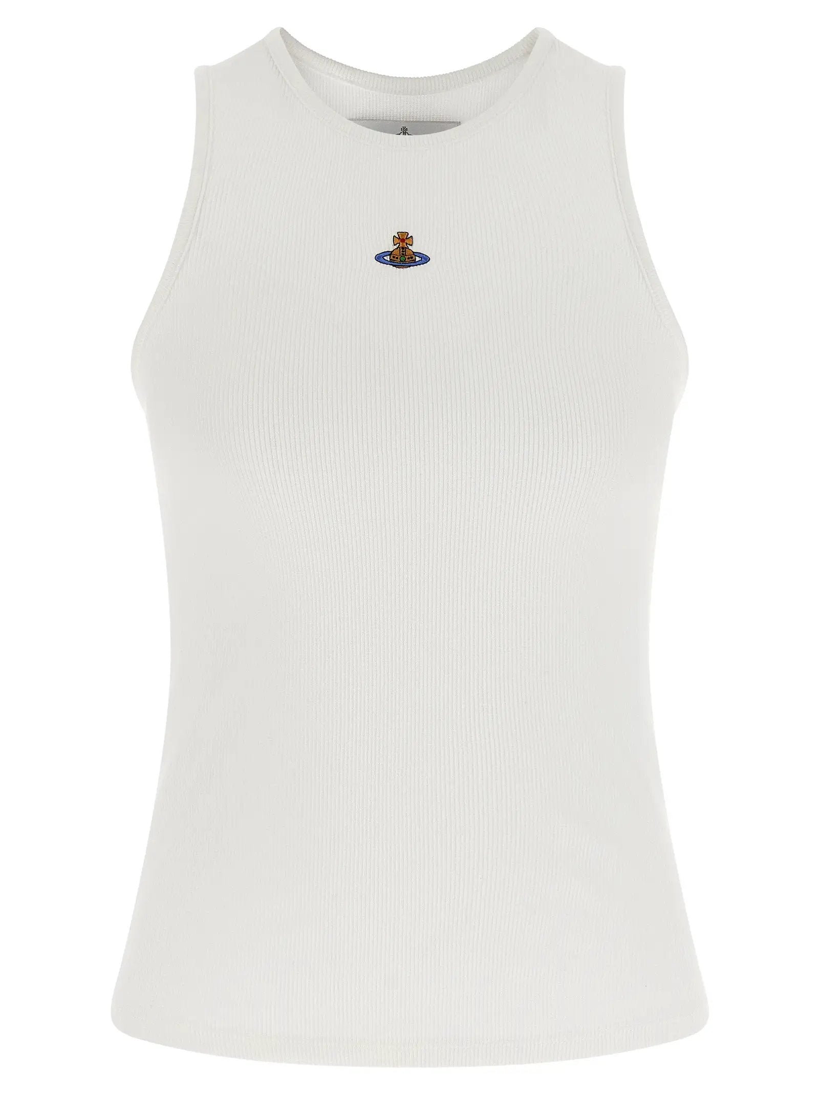 Vivienne Westwood White Cotton Sleeveles T-Shirt