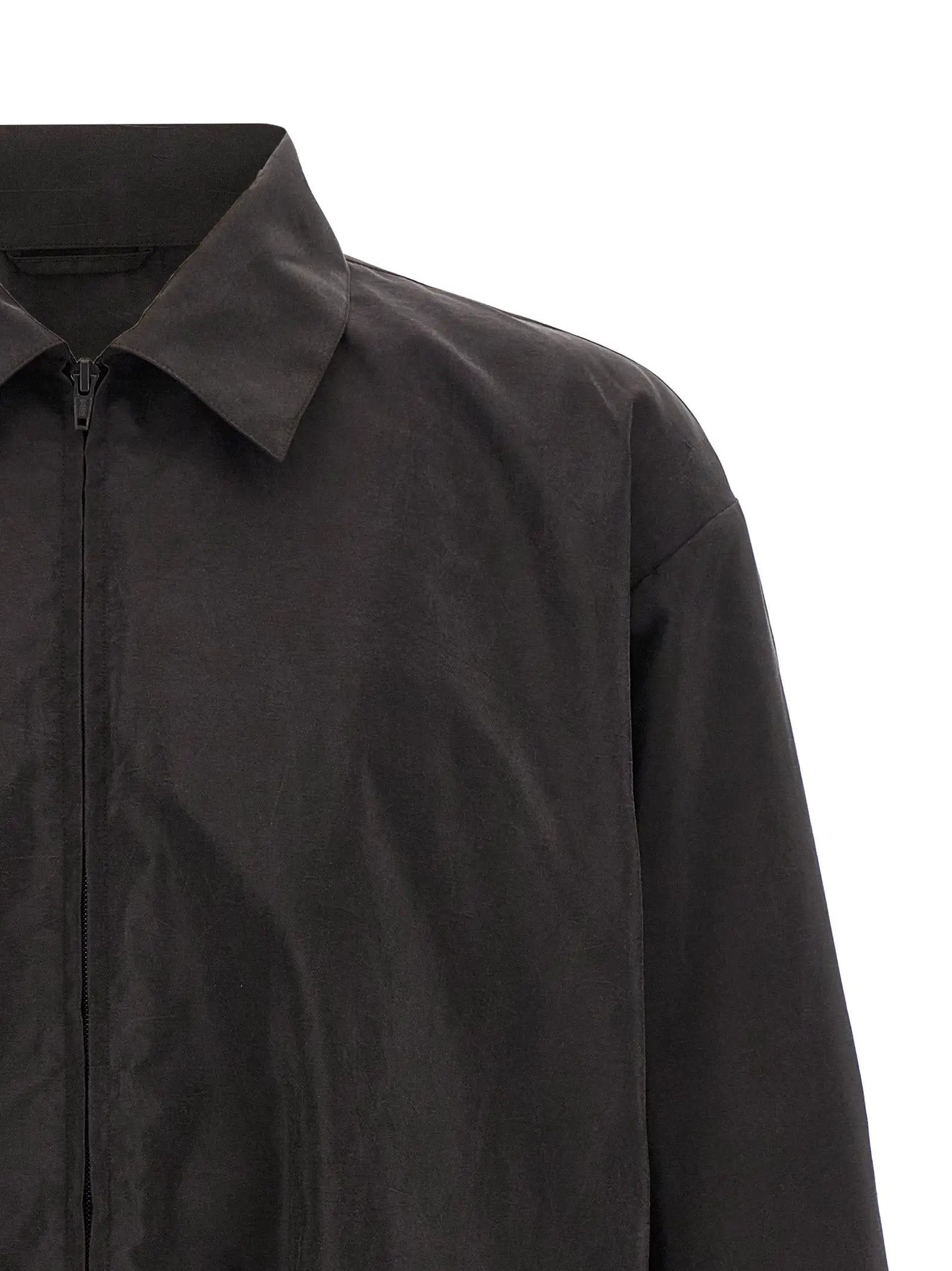 SSSTEIN Brown Silk Shell Jacket