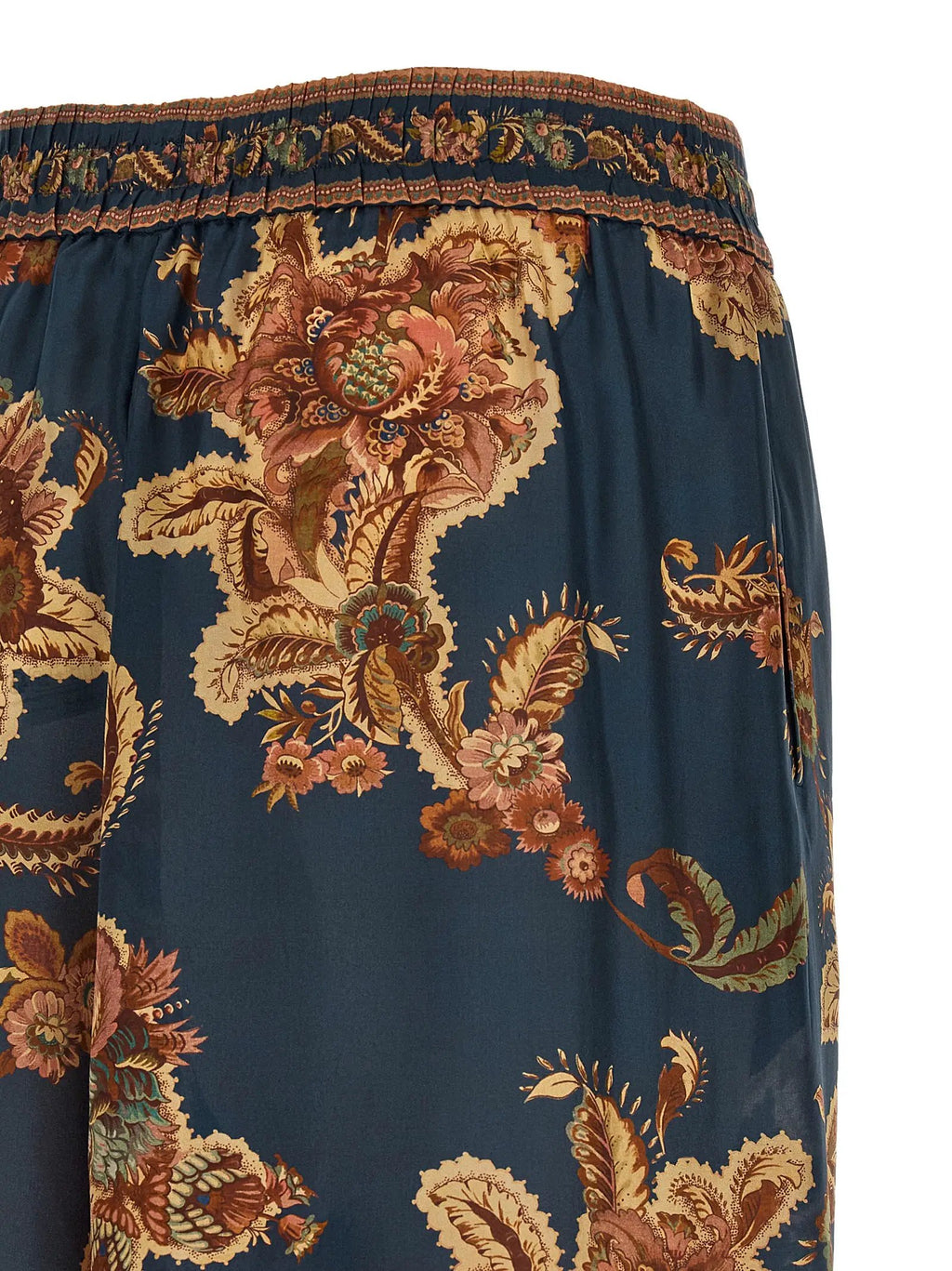 Pantalon décontracté en soie multicolore Zimmermann