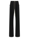 Rick Owens Black Viscose Casual Pants