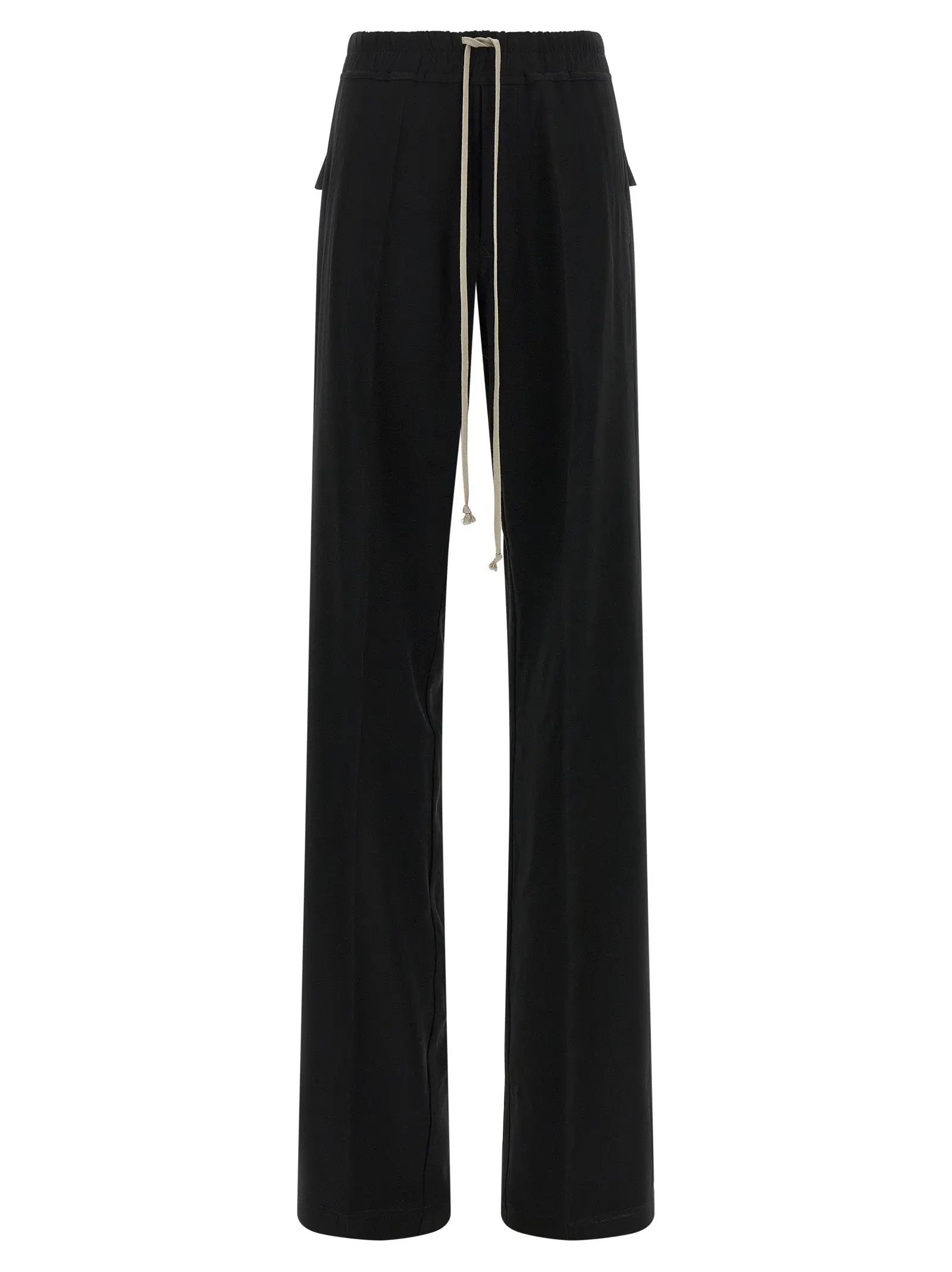 Rick Owens Black Viscose Casual Pants