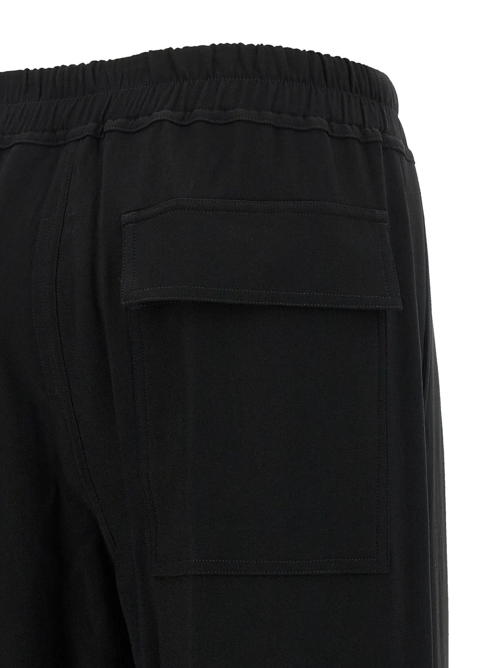 Rick Owens Black Viscose Casual Pants