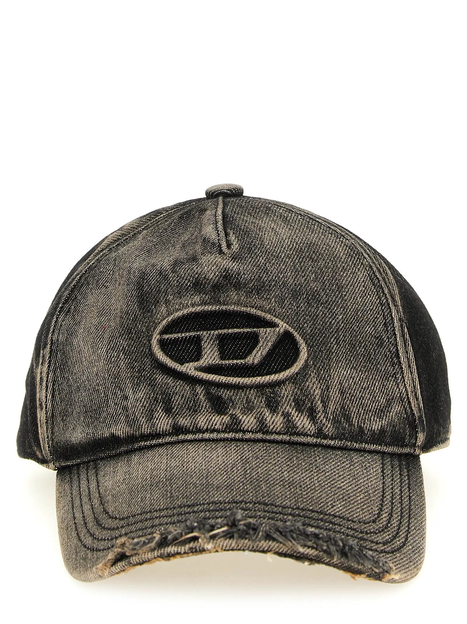 Diesel Black Cotton Cap (Baseball Hat)