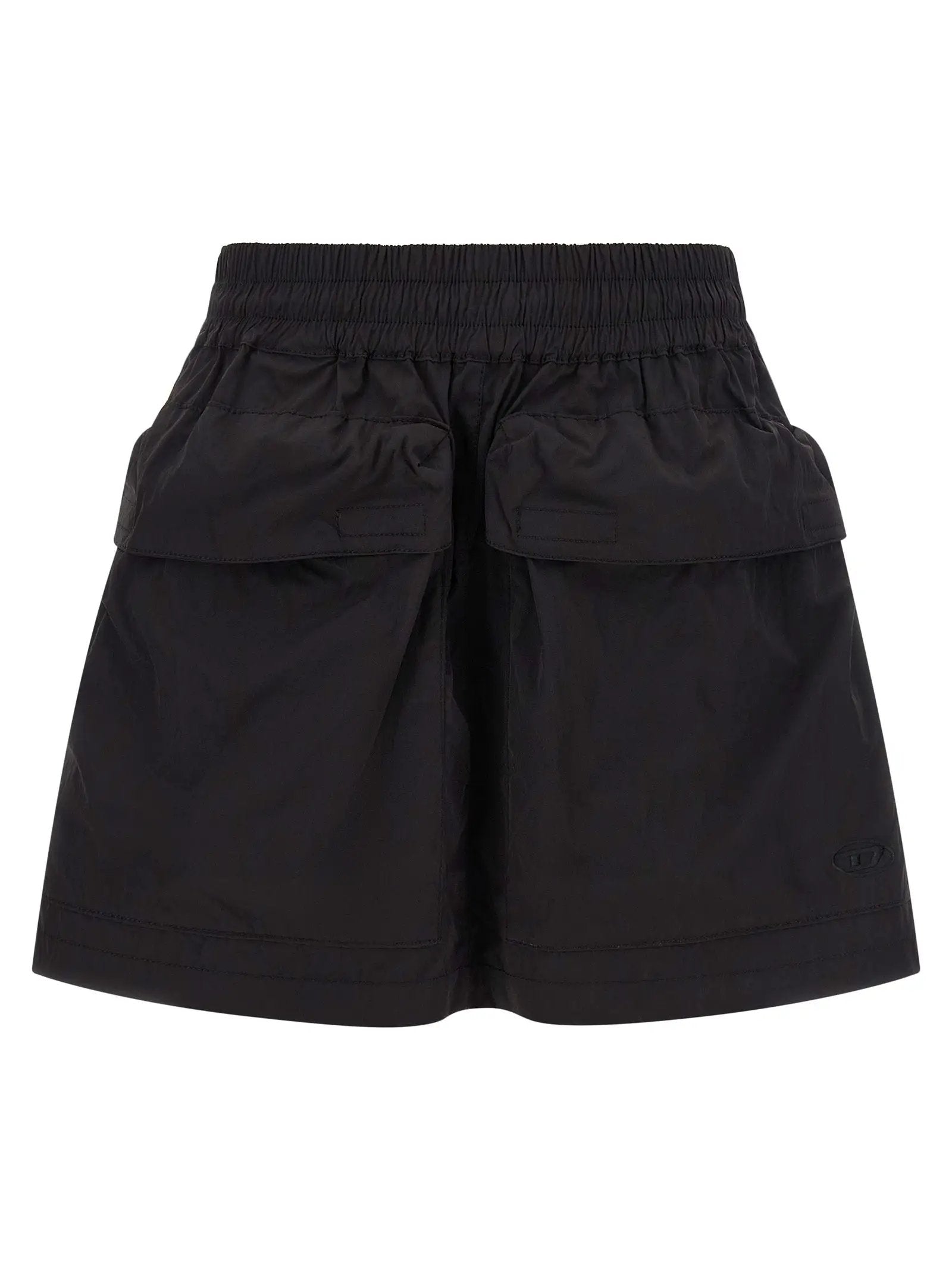 Diesel Black Polyamide Long Skirt