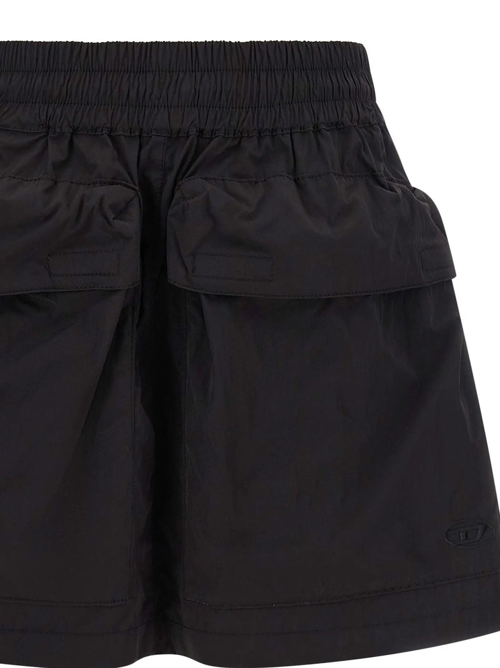 Diesel Black Polyamide Long Skirt