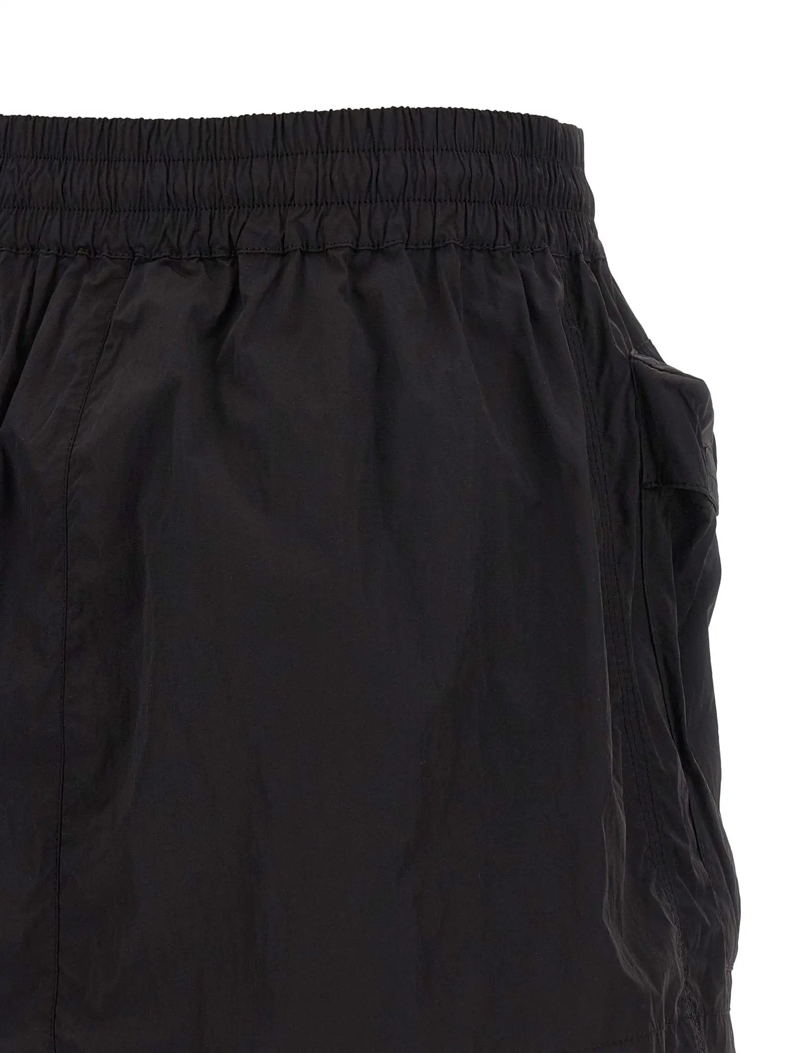 Diesel Black Polyamide Long Skirt