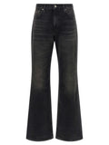 Haikure Black Cotton Flared Jeans