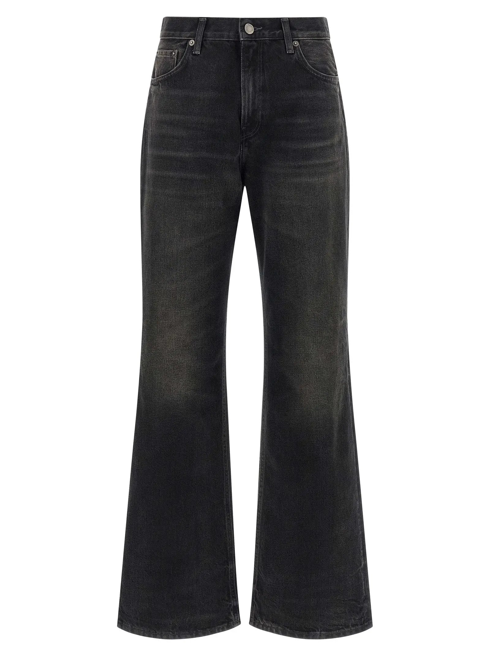 Haikure Black Cotton Flared Jeans