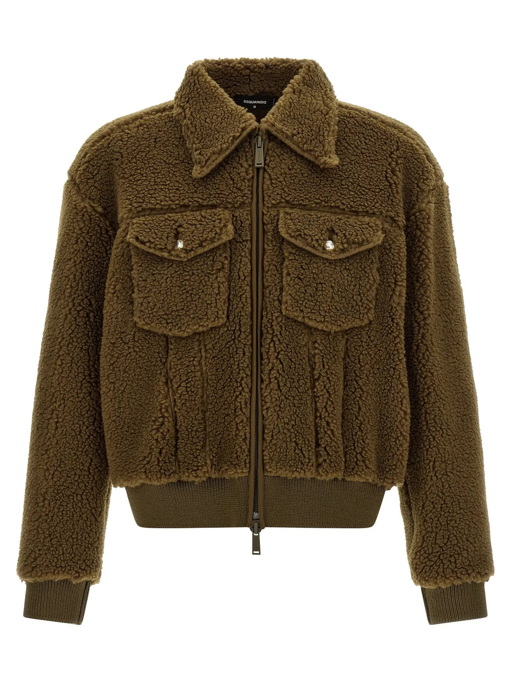 Dsquared² Brown Polyester Full-Length Jacket