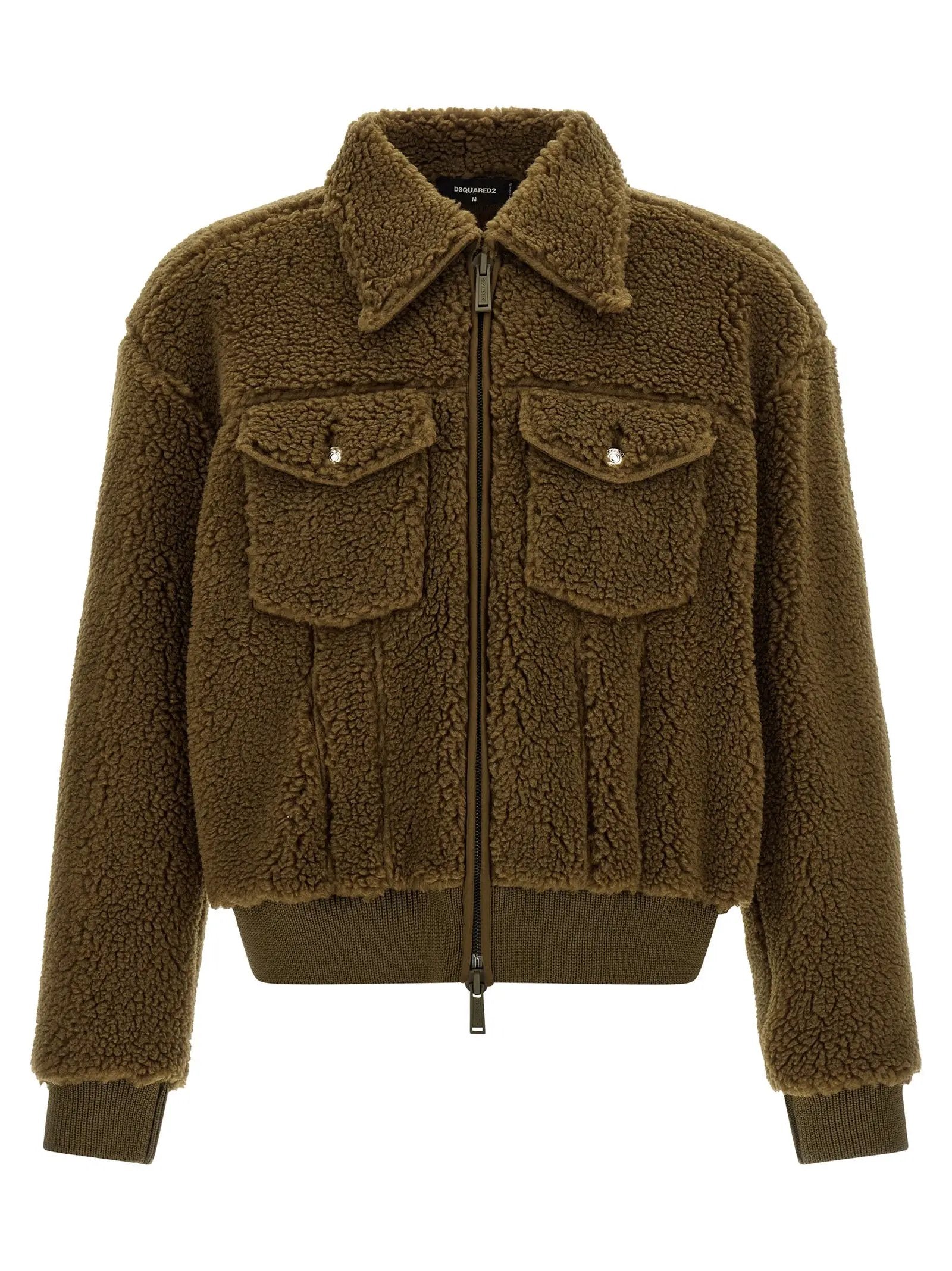 Dsquared² Brown Polyester Full-Length Jacket