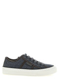 Brunello Cucinelli Gray Virgin Wool Low Top Sneakers
