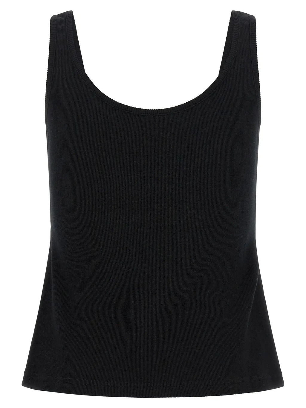 Off-White Black Cotton Tank Tops