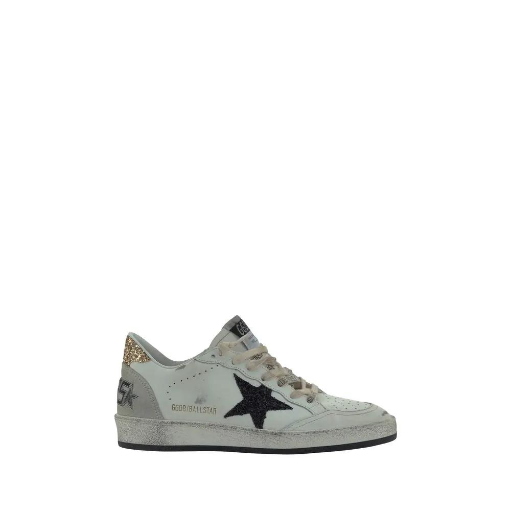 Golden Goose Golden Goose White Goatskin Low Top Sneakers