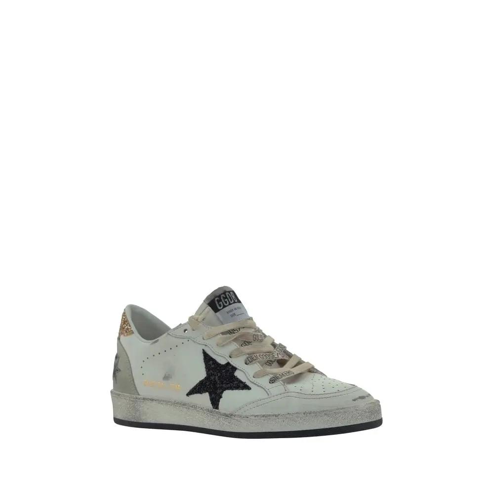 Golden Goose Golden Goose White Goatskin Low Top Sneakers