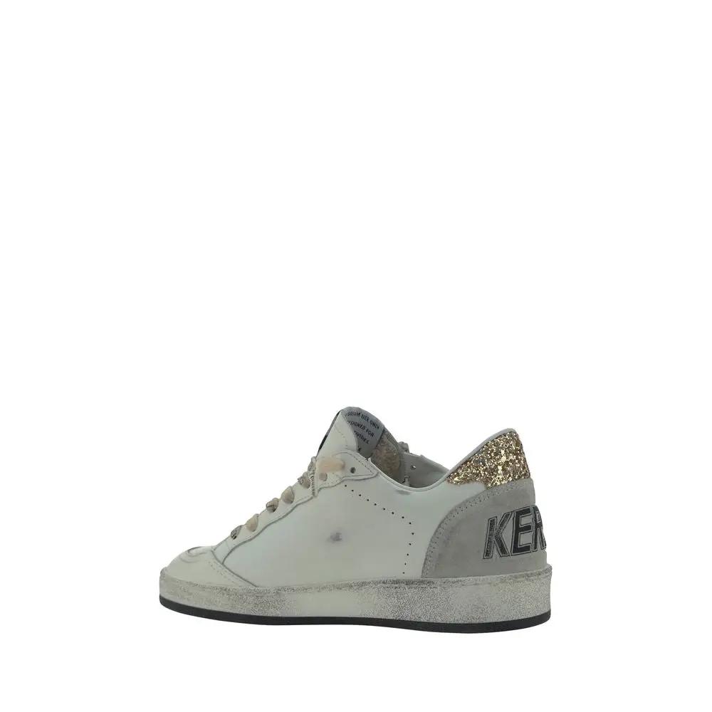 Golden Goose Golden Goose White Goatskin Low Top Sneakers