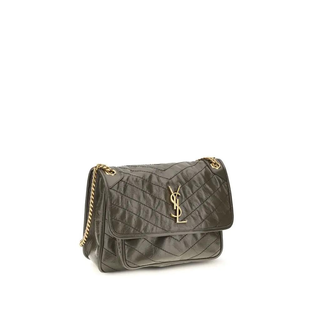 Saint Laurent Saint Laurent Bicolor Calf Leather Bos Taurus Shoulder Bag