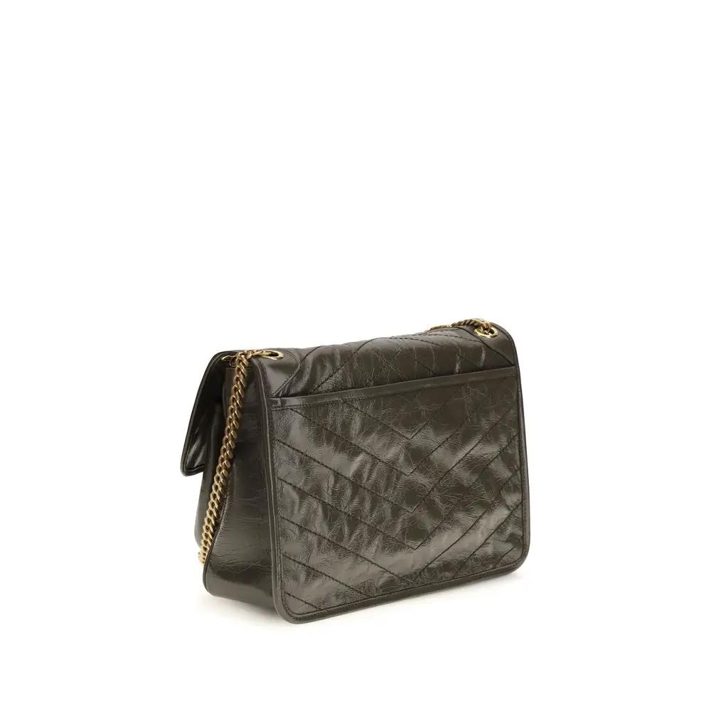 Saint Laurent Saint Laurent Bicolor Calf Leather Bos Taurus Shoulder Bag