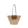 Saint Laurent Saint Laurent Beige Raffia Shoulder Bag