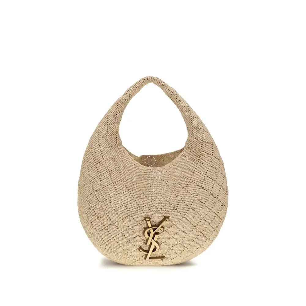 Saint Laurent Saint Laurent Beige Raffia Shoulder Bag