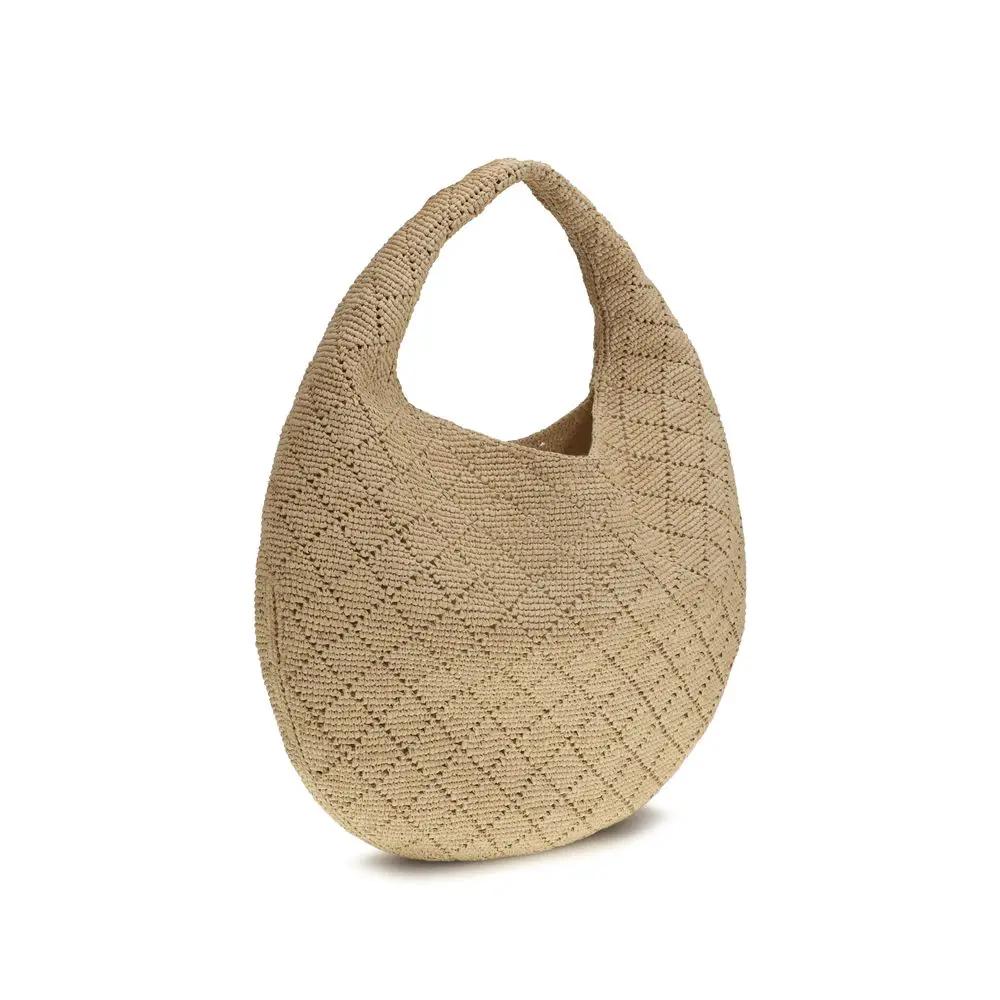 Saint Laurent Saint Laurent Beige Raffia Shoulder Bag