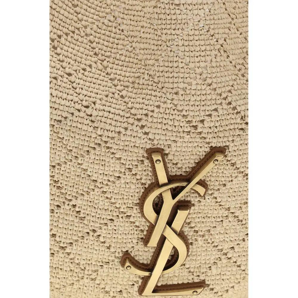 Saint Laurent Saint Laurent Beige Raffia Shoulder Bag
