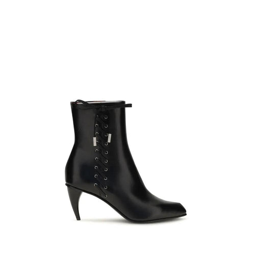Alexander McQueen Alexander McQueen Black Calf Leather Bos Taurus Lace-Up Boots