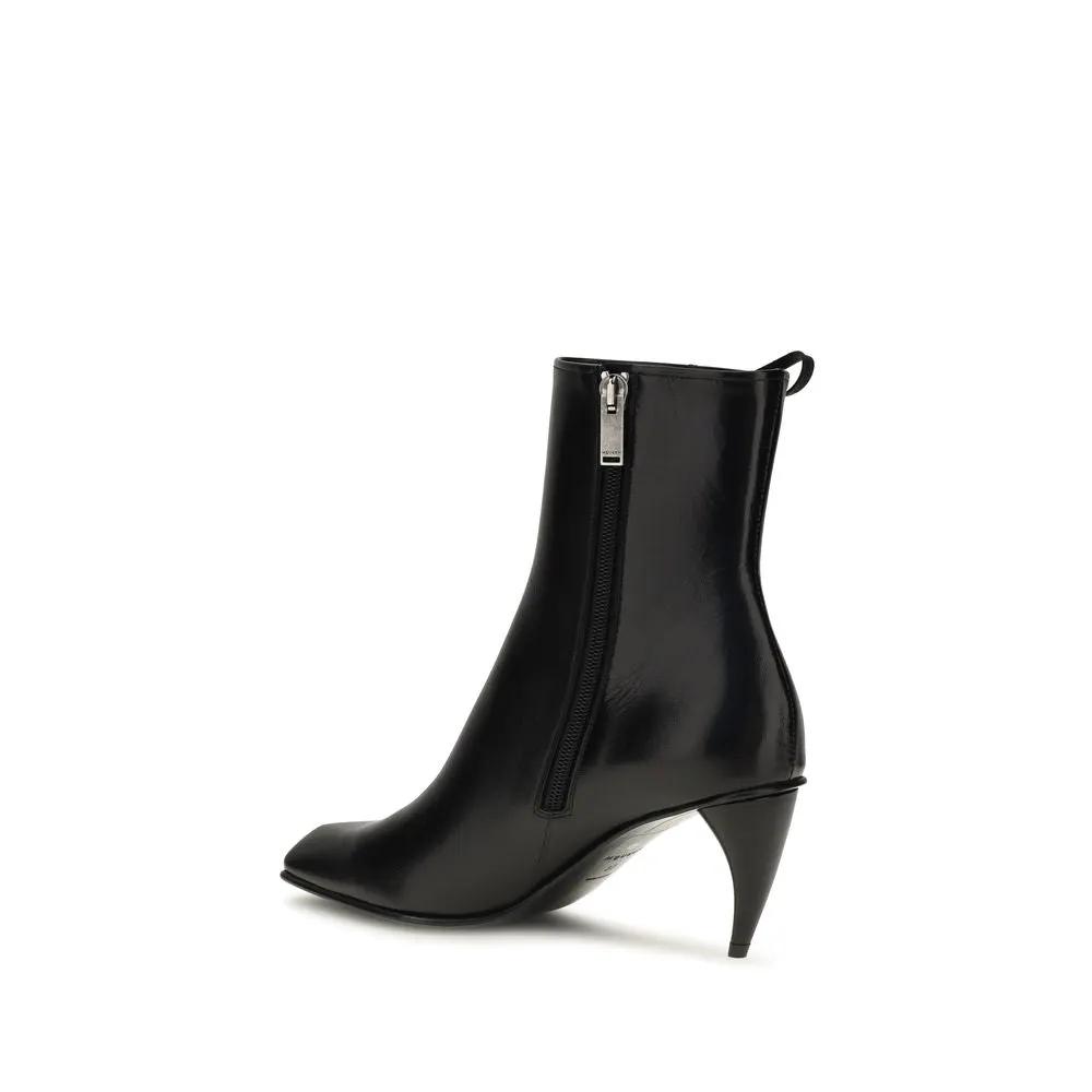 Alexander McQueen Alexander McQueen Black Calf Leather Bos Taurus Lace-Up Boots