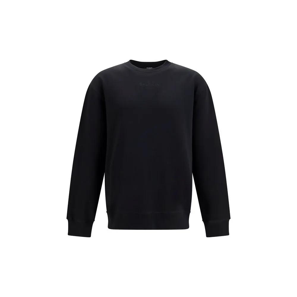 Balmain Balmain Black Cotton Sweatshirt