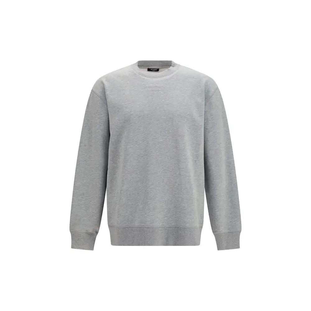 Balmain Balmain Gray Cotton Sweatshirt