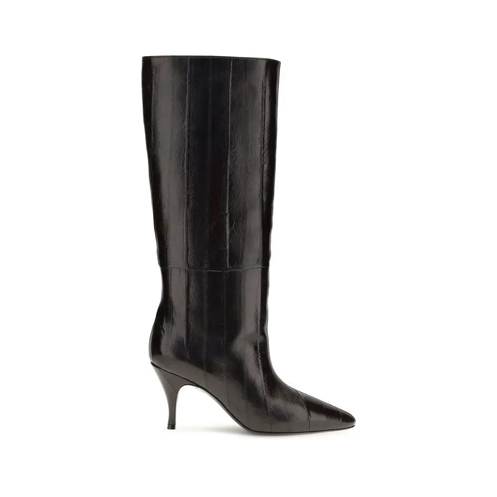 Herbert Levine Brown Calf Leather Bos Taurus Boots