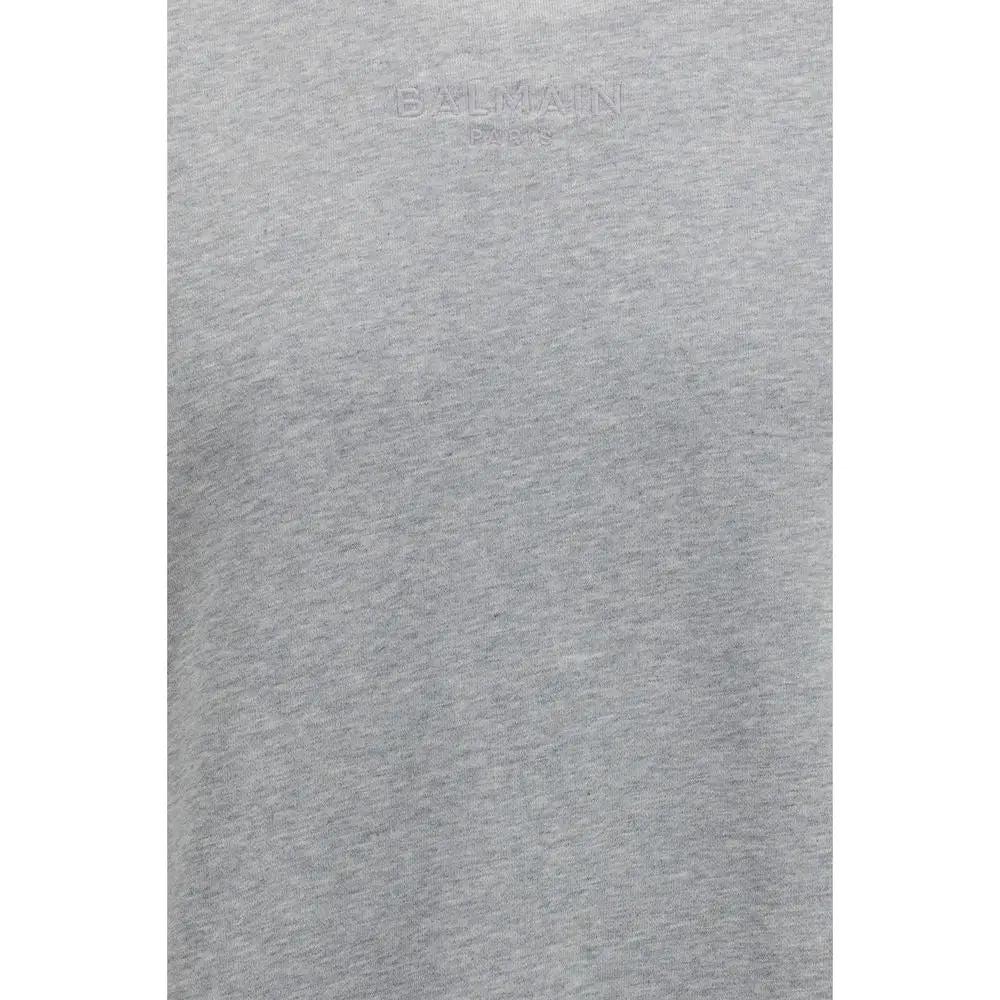 Balmain Balmain Gray Cotton Sweatshirt