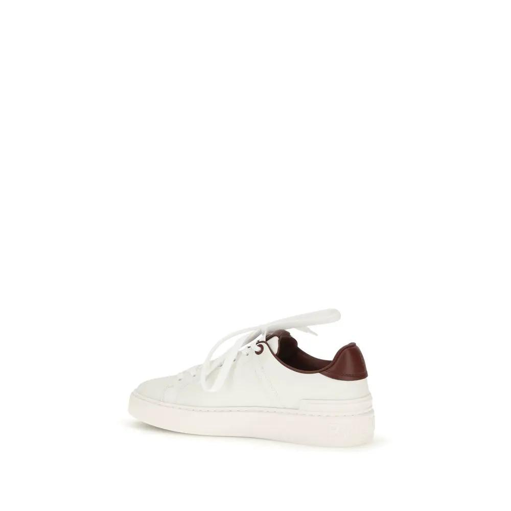 Balmain Balmain White Calf Leather Bos Taurus Athletic Sneakers