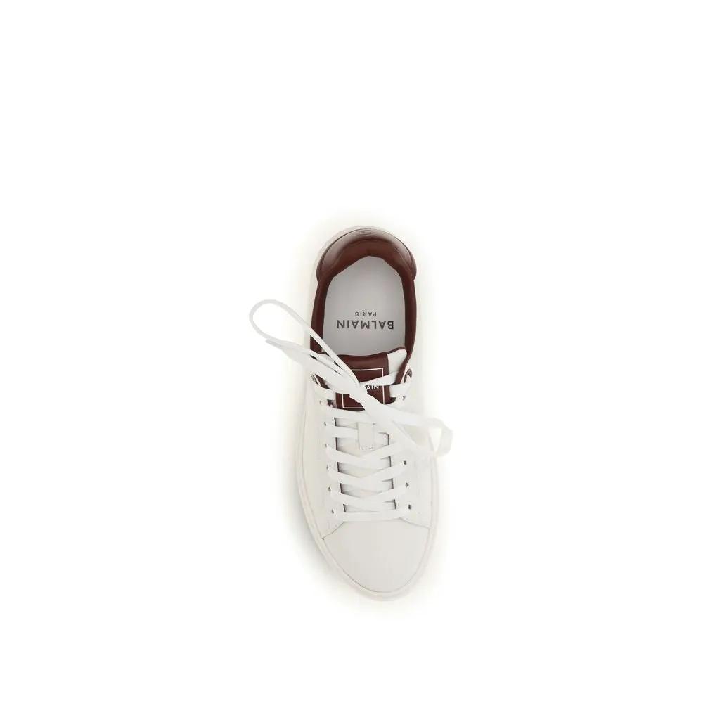 Balmain Balmain White Calf Leather Bos Taurus Athletic Sneakers