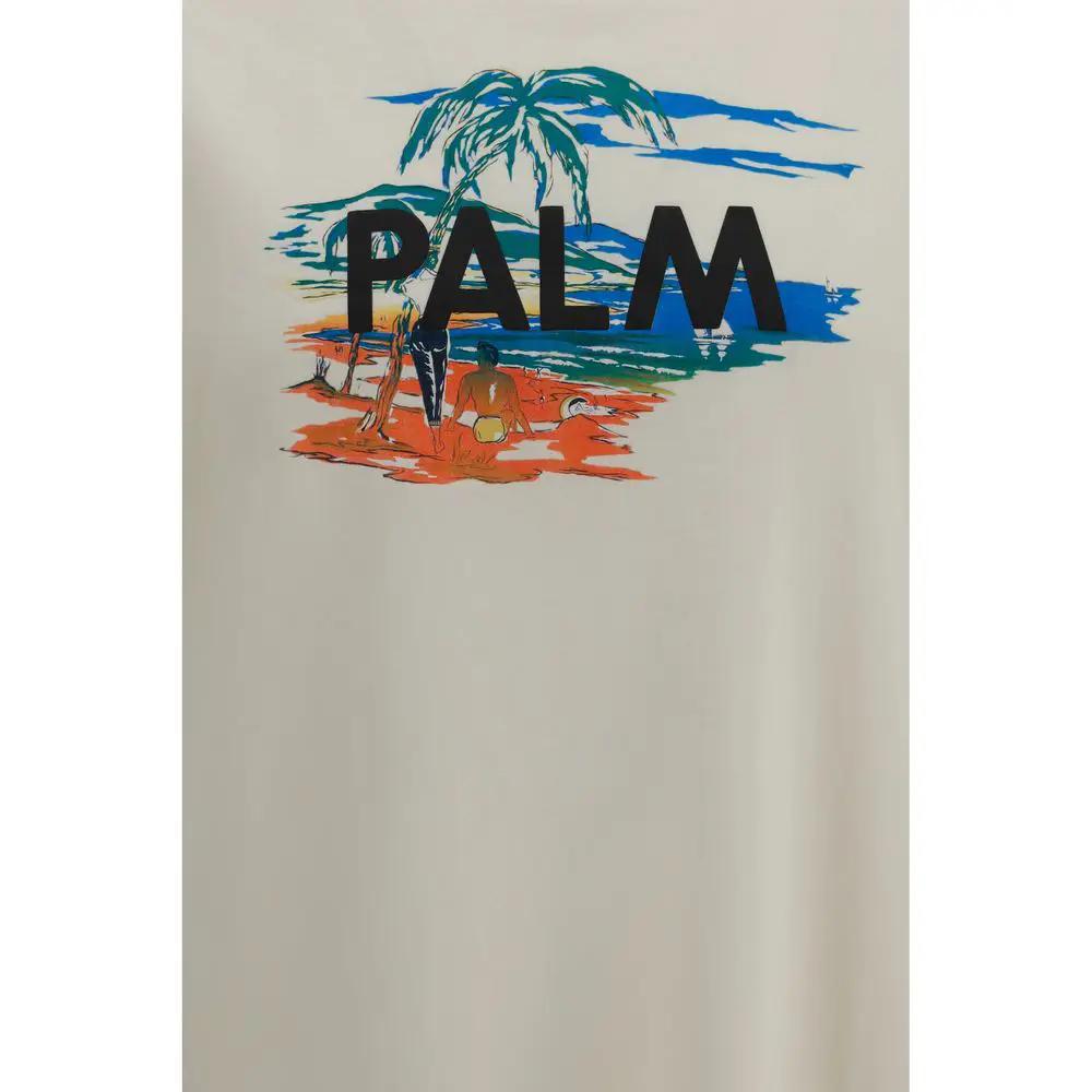 Palm Angels Palm Angels Beige Cotton T-Shirt