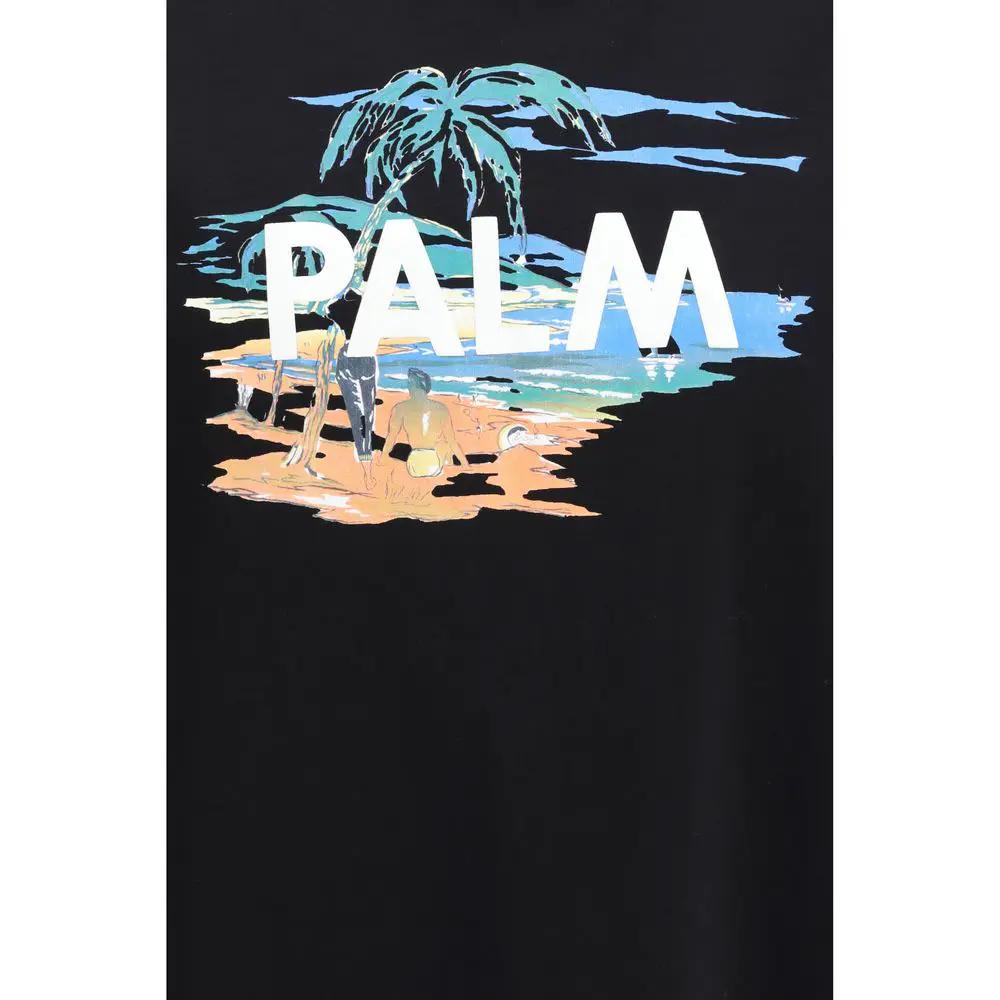 Palm Angels Palm Angels Black Cotton T-Shirt