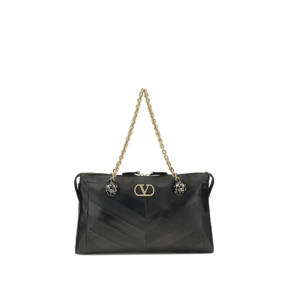 Valentino Garavani Valentino Garavani Black Lamb Ovis Aries Aries Shoulder Bag