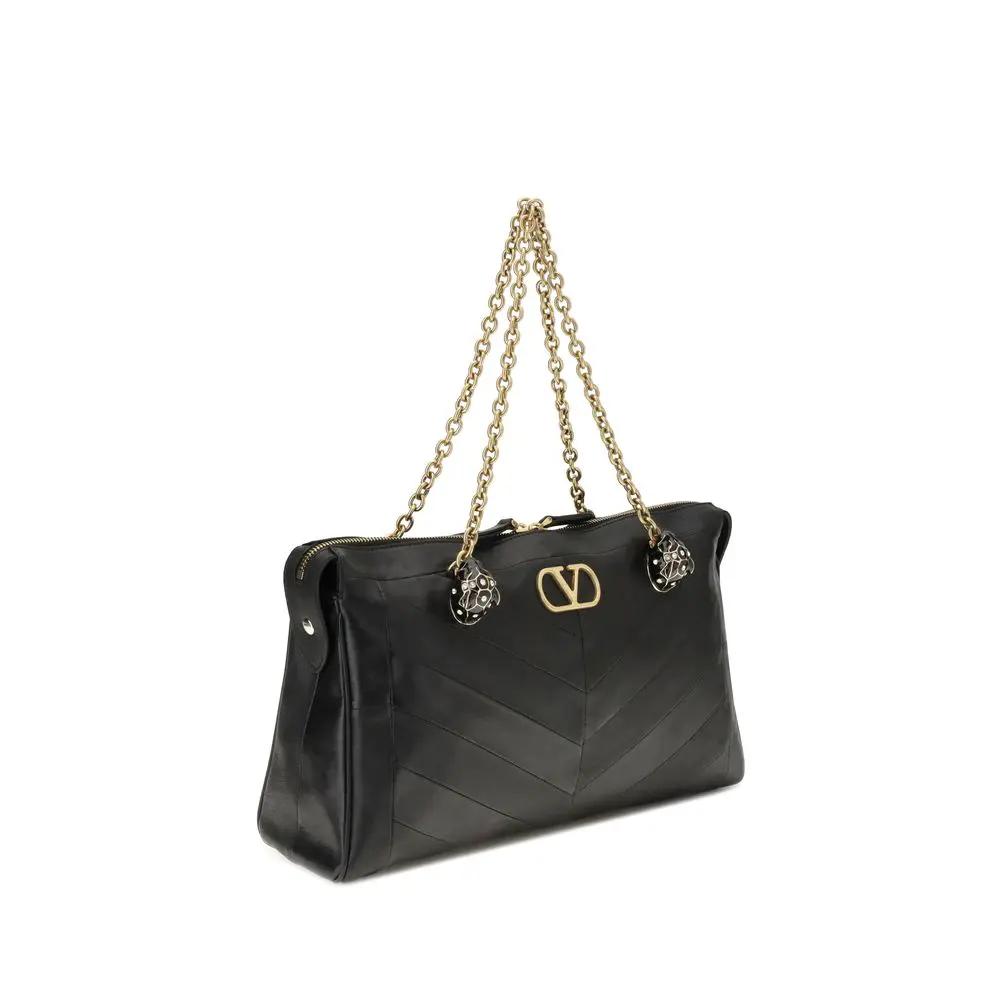 Valentino Garavani Valentino Garavani Black Lamb Ovis Aries Aries Shoulder Bag
