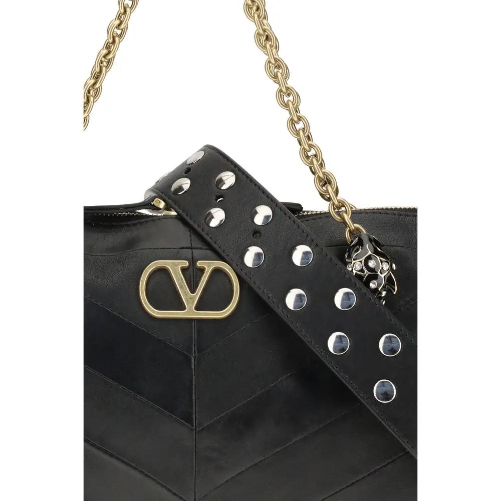 Valentino Garavani Valentino Garavani Black Lamb Ovis Aries Aries Shoulder Bag