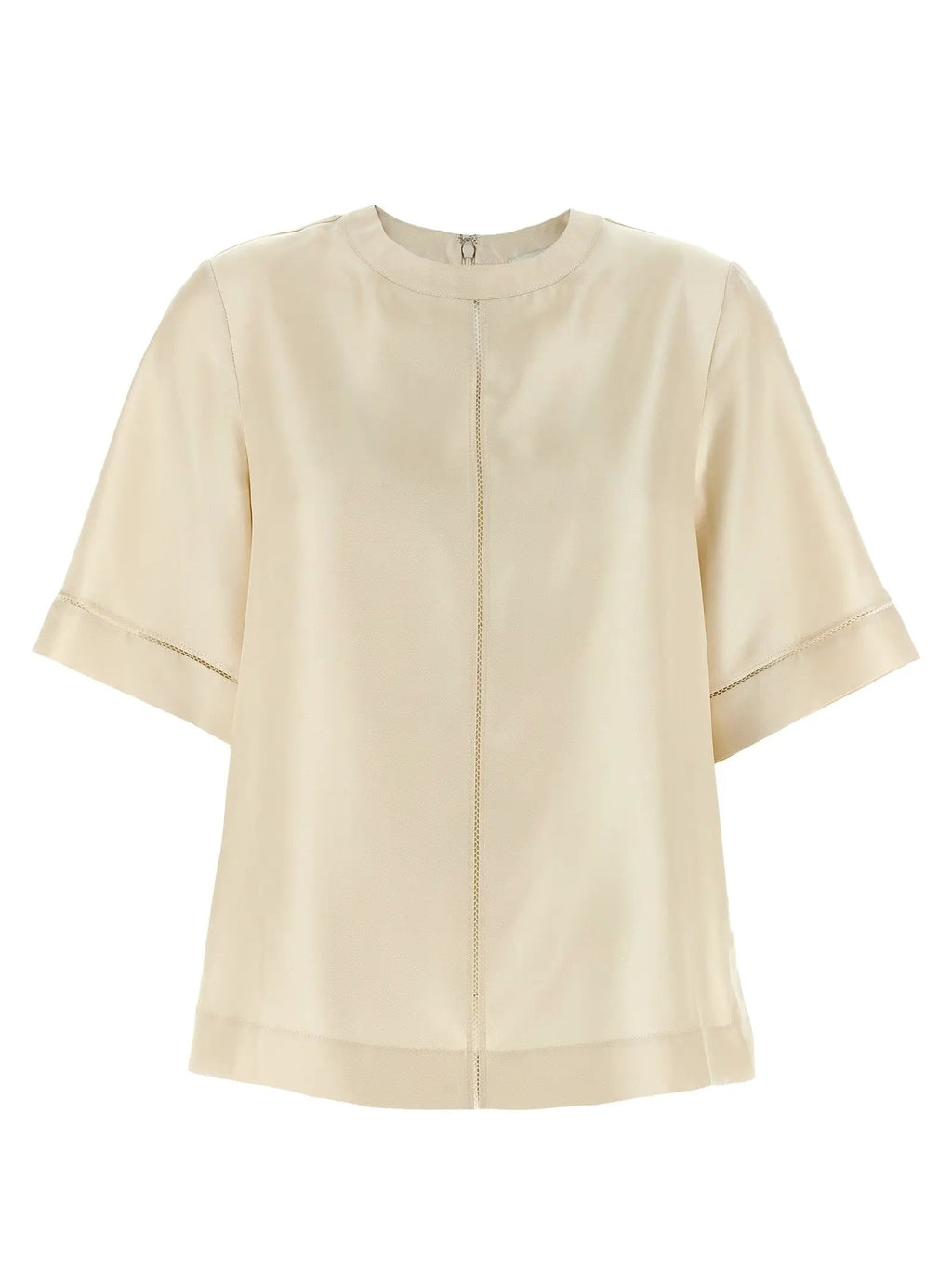 Loulou De Saison Beige Silk Blouse