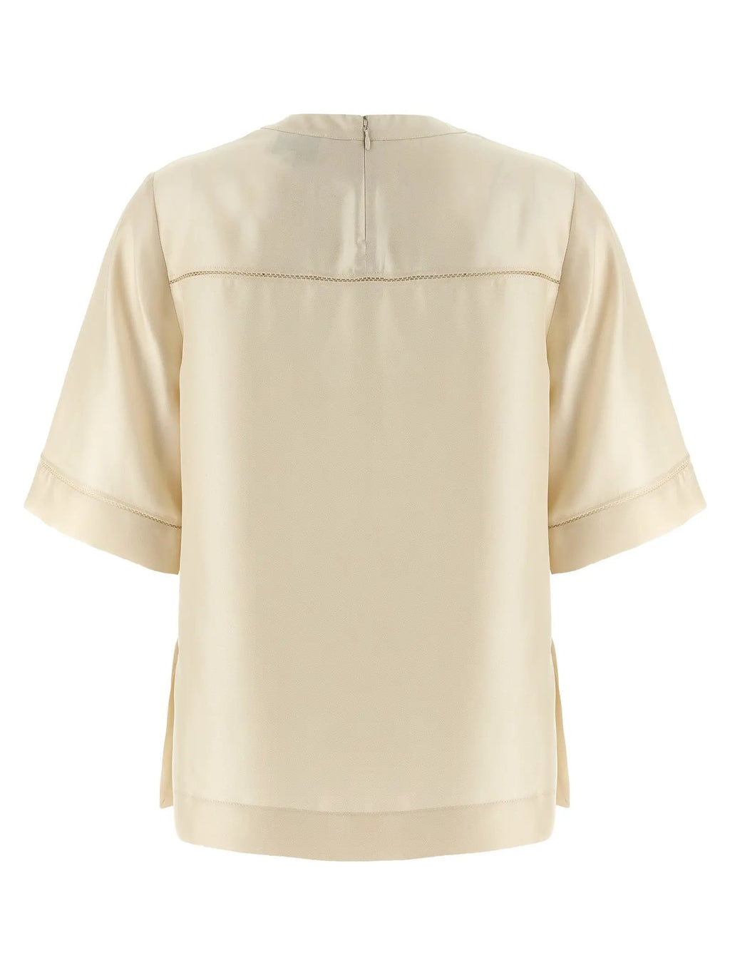 Loulou De Saison Beige Silk Blouse