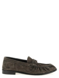 Saint Laurent Brown Calfskin Slip-On Loafers