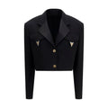 Versace Black Wool Oves Aries Blazer