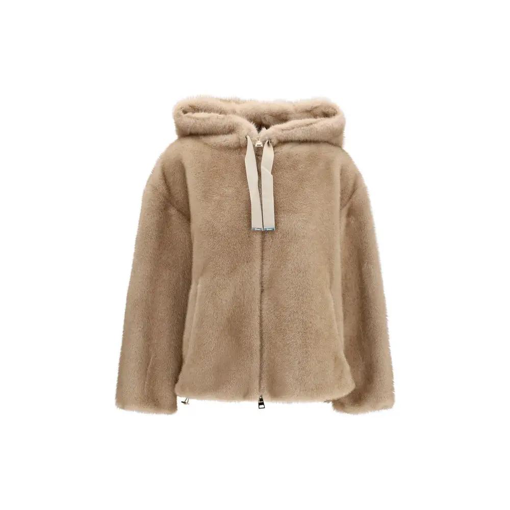 Herno Beige Polyester Full-Length Jacket