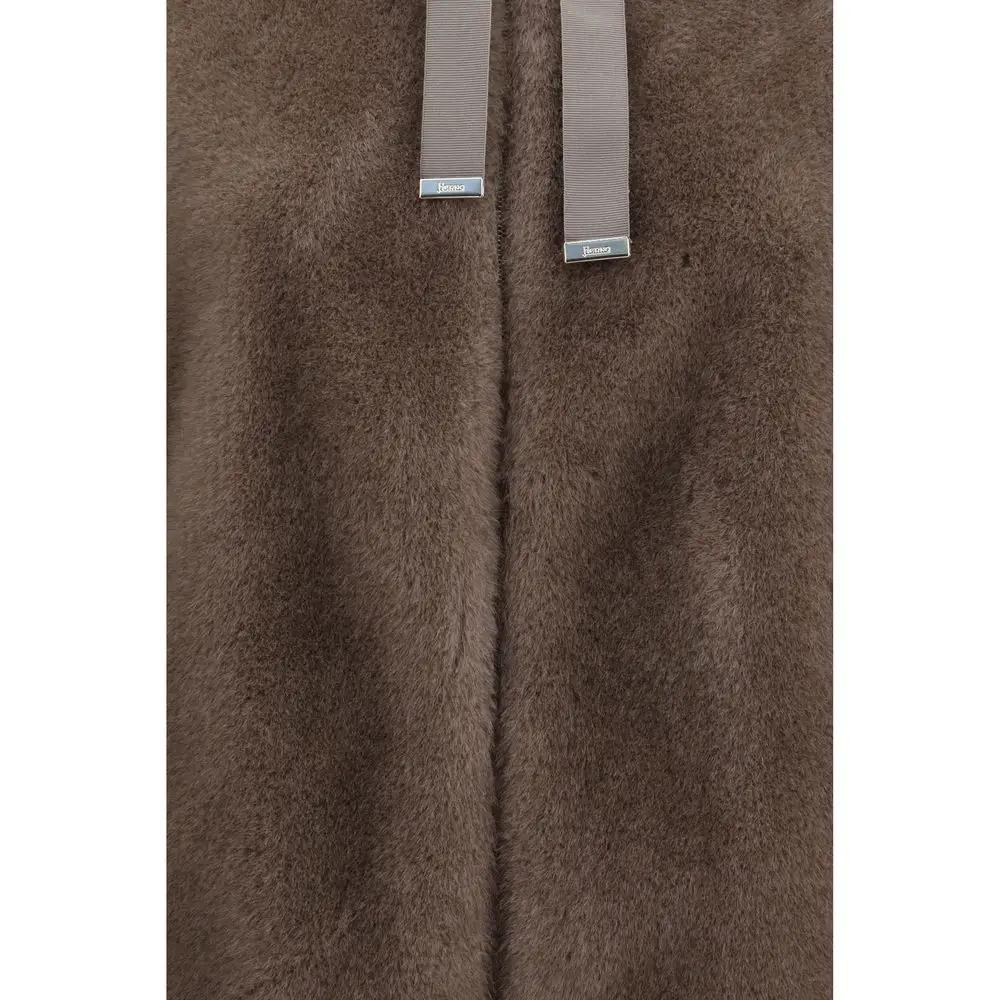 Herno Brown Polyester Full-Length Jacket